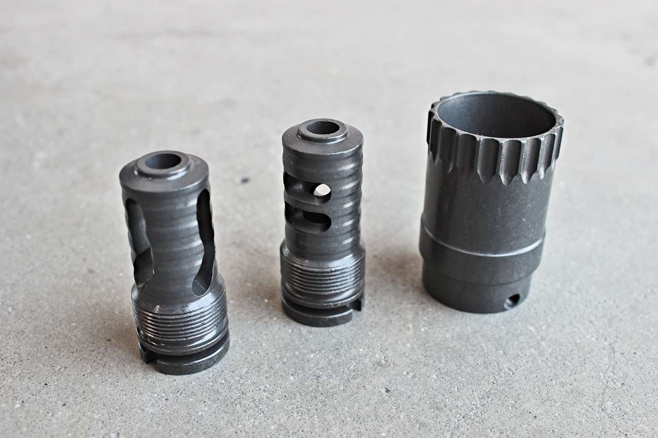 LongShot Mini-Brake Micro Muzzle Brake - Black, M14x1 LH Thread For AK Platforms