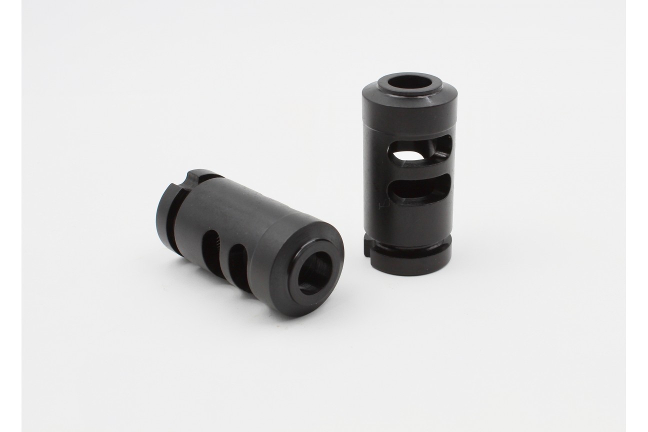 Muzzle brake for AK-47 rifles with 14-1 left hand thread. 