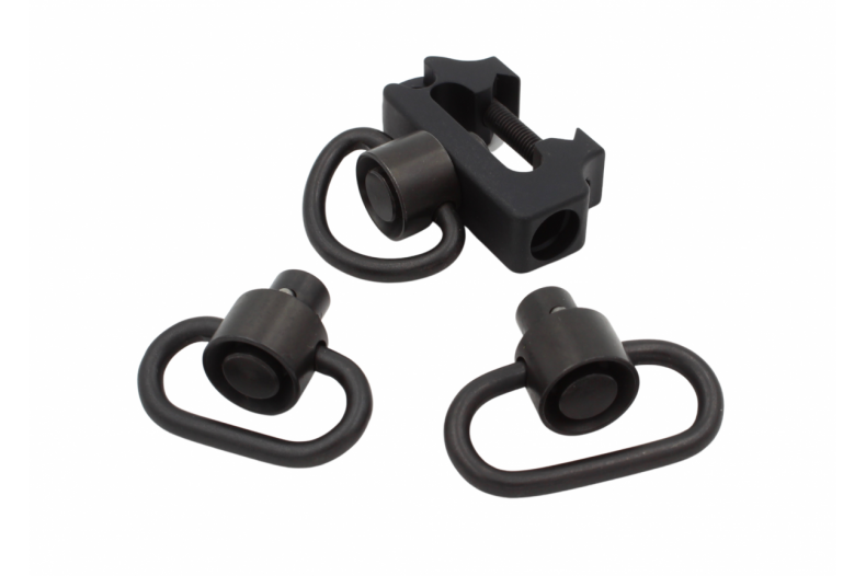                                     2pc Multi Mount QD/Sling/Hook Combo - Choose Swivel, Attaches to Any 1913 Rail